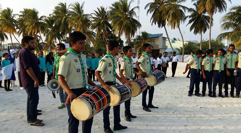 ުނިޔޭގެ ސްކައުޓް ހަރަކާތުން ފާހަގަކުރާ "ފައުންޑާސް ޑޭ" އާއި ގައިޑުންގެ "ތިންކިން ޑޭ" ފާހަގަކުރުމުގެ ގޮތުން ބޭއްވި ހިނގާލުން