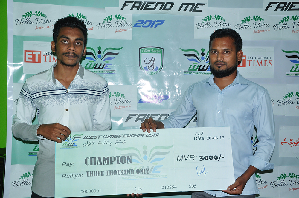 ވެސްޓް ވިންގްސް ޕީއެސް (ފީފާ17) މުބާރާތް ނިންމުމުގެ ރަސްމީޔާތު ބާއްވައިފި