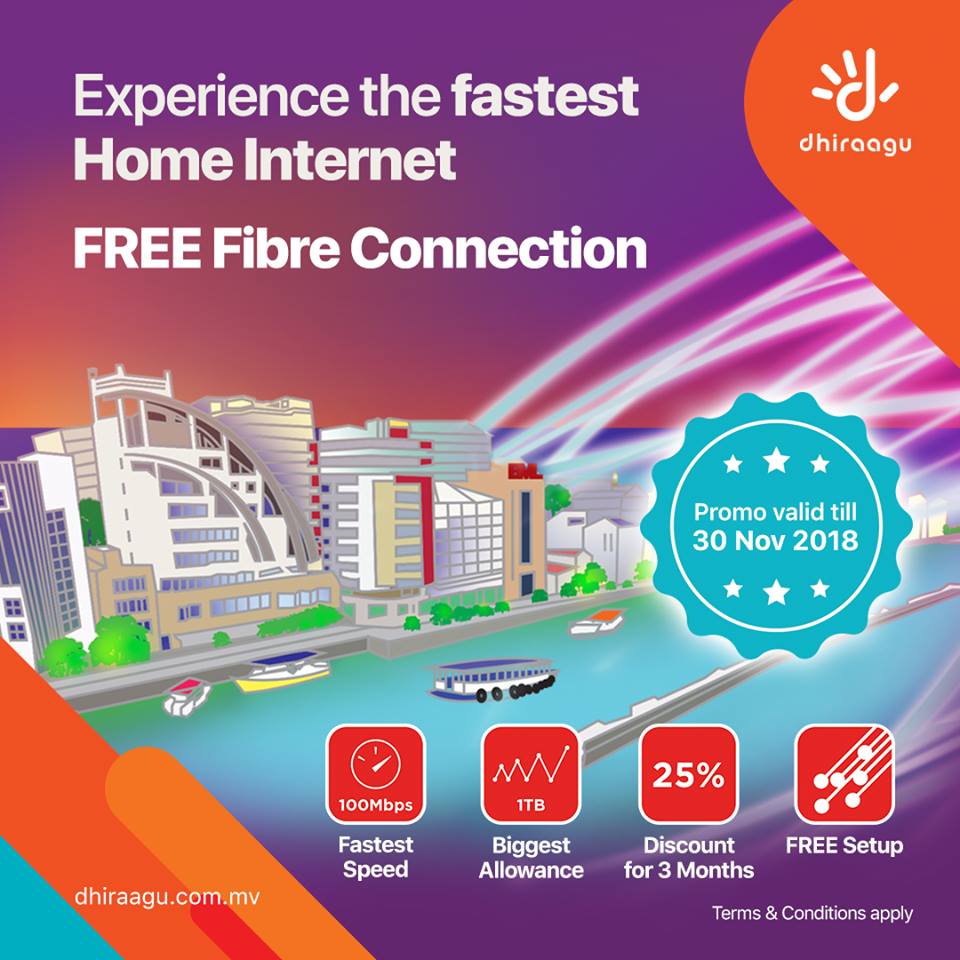 ބޮޑު ޑިސްކައުންޓަކާއެކު ދިރާގުން ފައިބަ ބްރޯޑްބޭންޑްގެ ހާއްސަ ޕްރޮމޯޝަނެއް ފަށައިފި