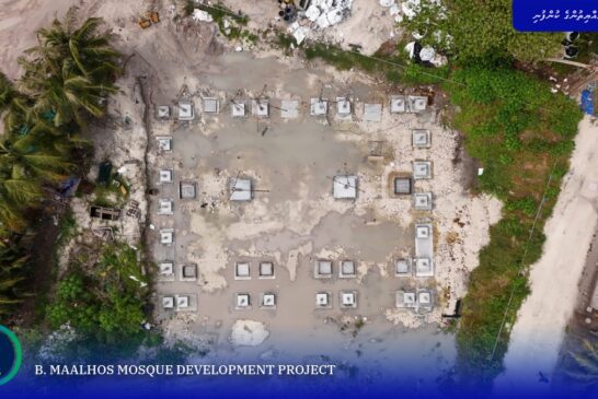 މާޅޮހުގައި އިމާރާތްކުރާ މިސްކިތުގެ ފައުންޑޭޝަންގެ މަސައްކަތް ކުރިއަށް